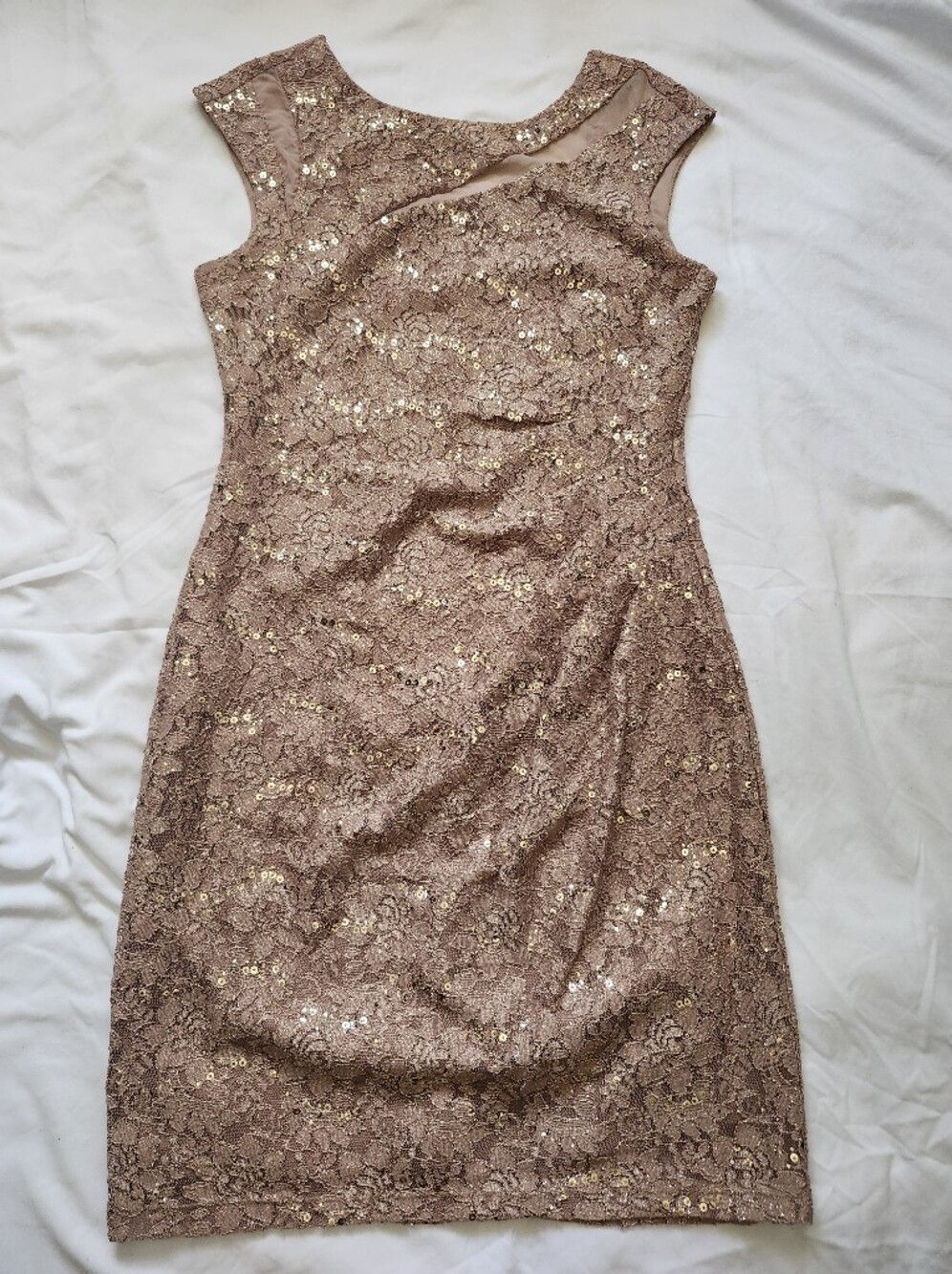 Scarlett Rose Gold Sequin Lace Bandeau